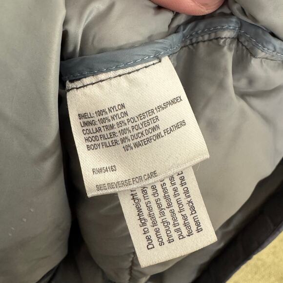 Calvin Klein Hooded Packable Puffer Full Zip Duck Down Jacket Coat US Womens M - Picture 7 of 9